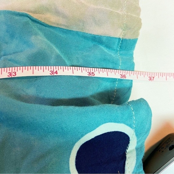 Las Manos vintage rayon tie back short sleeve Indonesian mini dress S - Picture 8 of 8